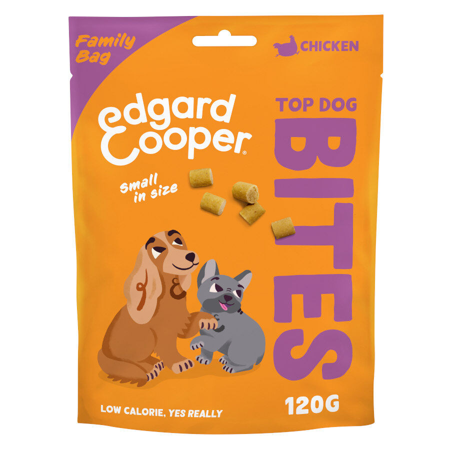 120 g Edgard & Cooper Bocaditos Mini de Pollo snack para perros, , large Imagen numero 1